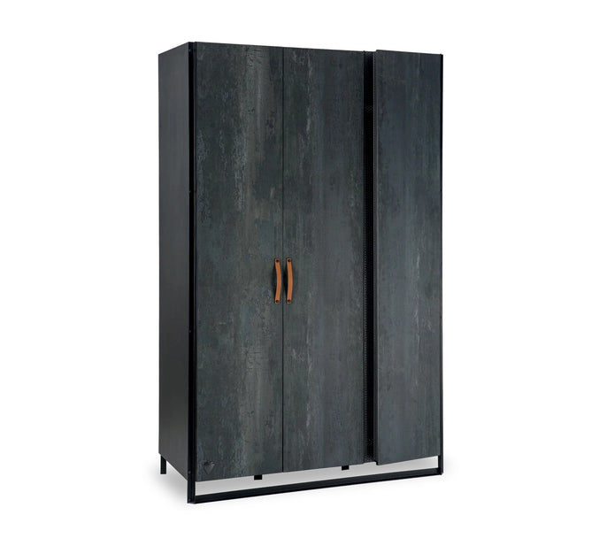 Cilek DARK METAL Kleiderschrank, 3-trg