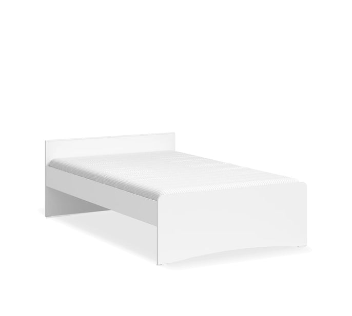 MONTES WHITE HEADLESS BED (120X200 CM)